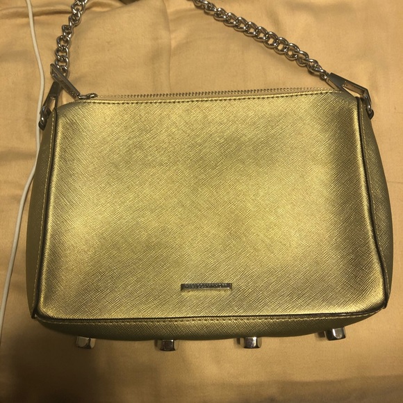 Rebecca minkoff golden mini mac worn twice. - Picture 2 of 5